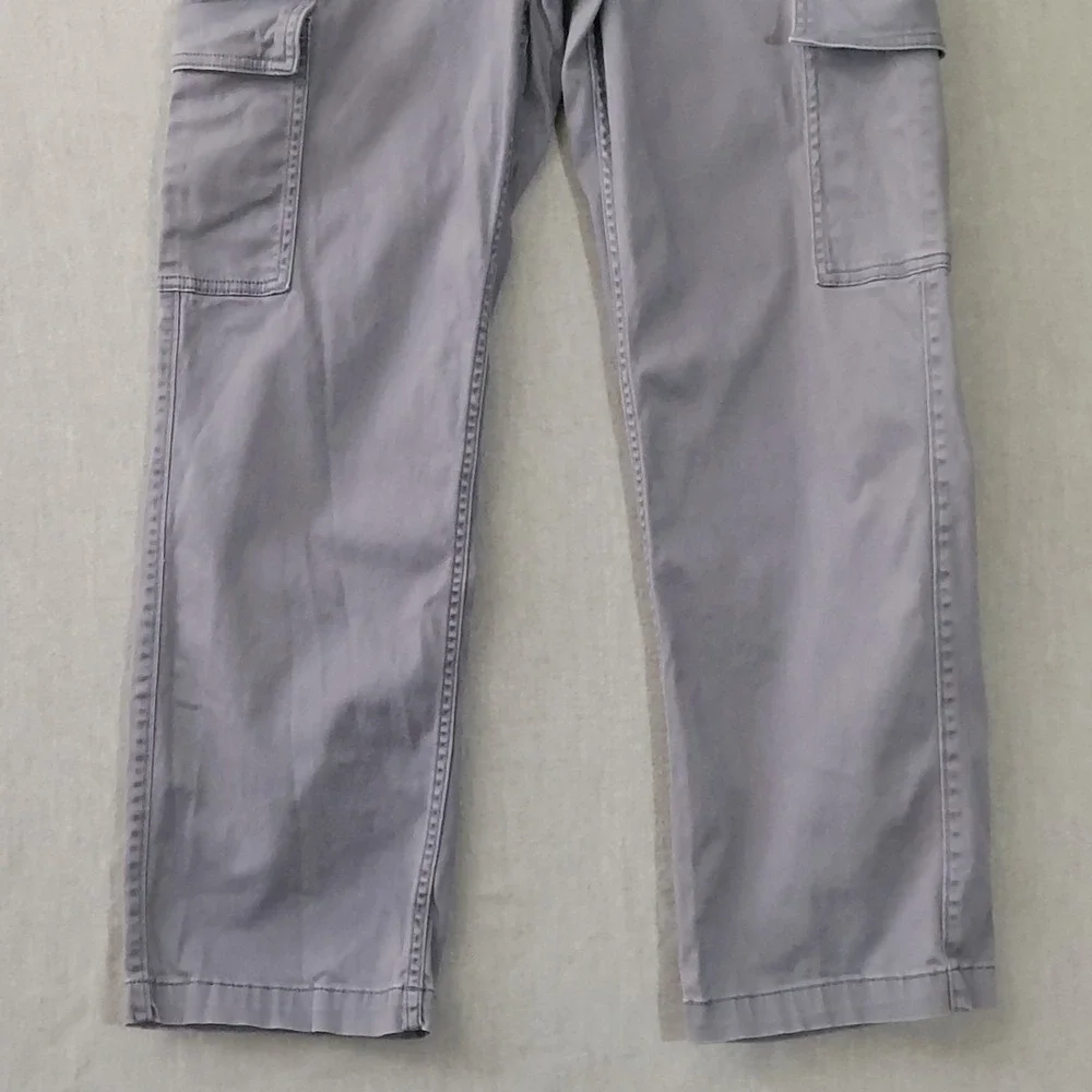 Hollister Women Y2K Gray Utility Cargo Pants High Rise Straight Leg Size 3S / 2S